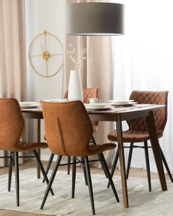 Tuolit<Beliani Tuoli Kangas Kullanruskea 2 Kpl Lisle