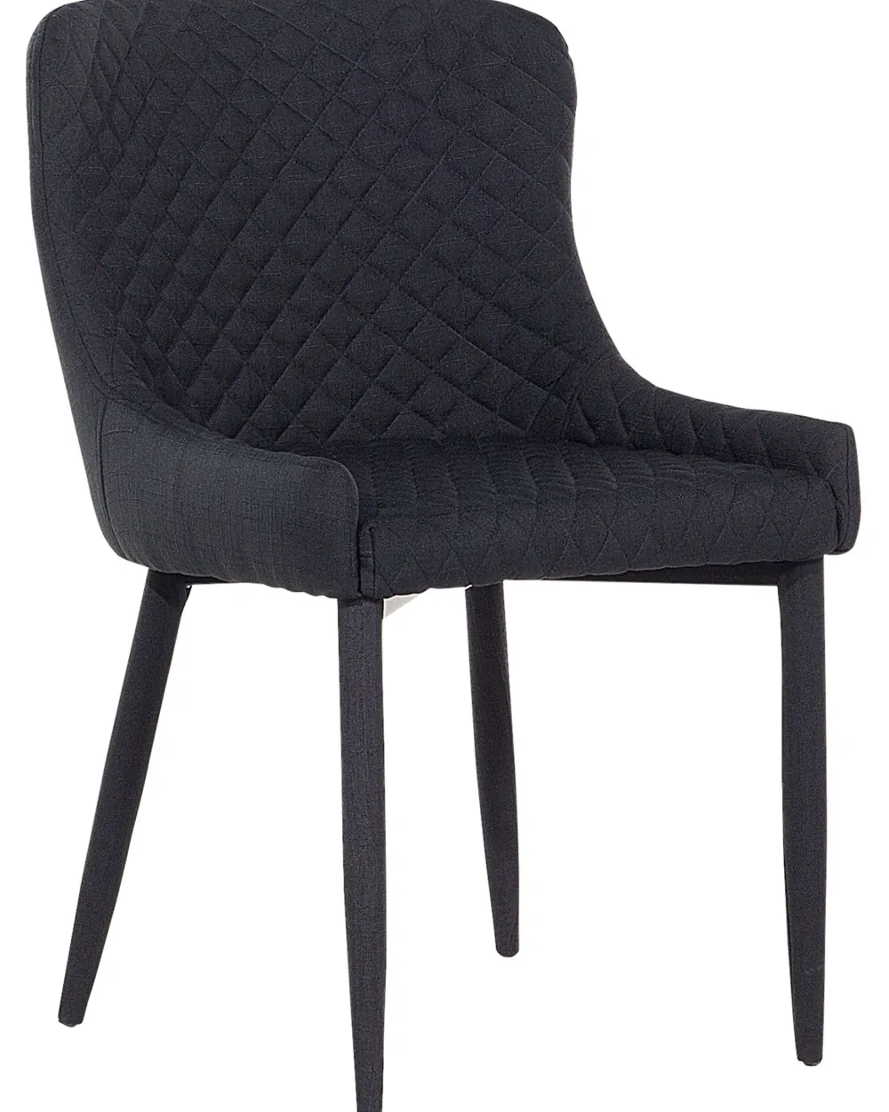 Tuolit<Beliani Tuoli Kangas Musta 2 Kpl Solano