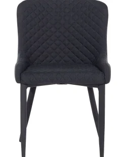 Tuolit<Beliani Tuoli Kangas Musta 2 Kpl Solano