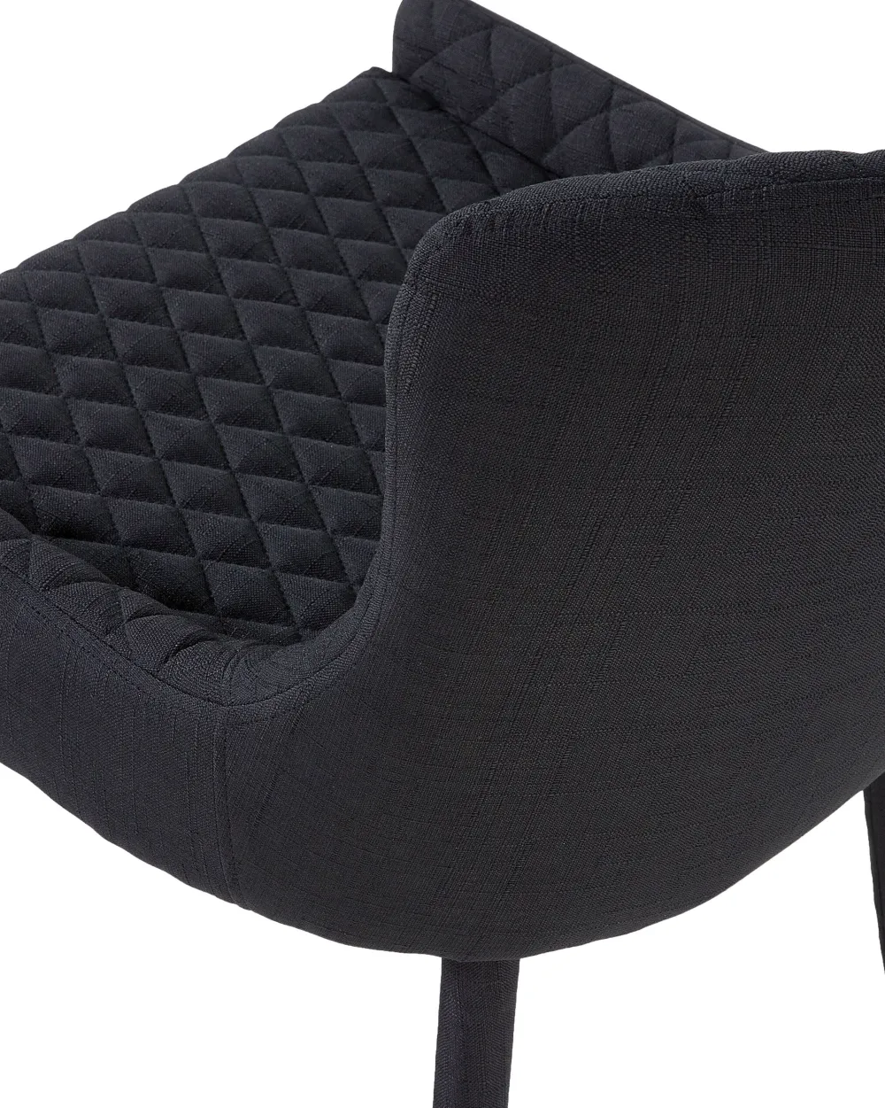 Tuolit<Beliani Tuoli Kangas Musta 2 Kpl Solano