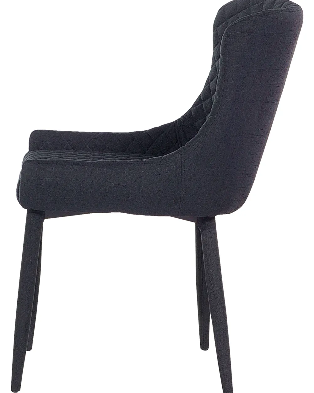 Tuolit<Beliani Tuoli Kangas Musta 2 Kpl Solano