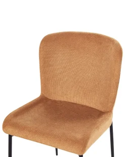 Shop Beliani Tuoli Kangas Oranssi 2 Kpl Ada