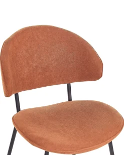 Sale Beliani Tuoli Kangas Oranssi 2 Kpl Kiana