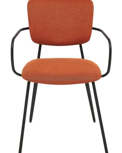 Discount Beliani Tuoli Kangas Oranssi 2 Kpl Elko