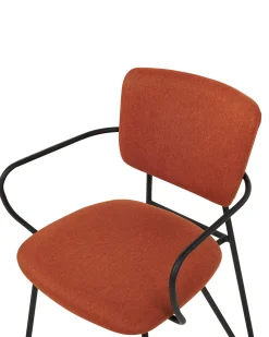 Discount Beliani Tuoli Kangas Oranssi 2 Kpl Elko