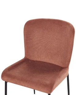 Tuolit<Beliani Tuoli Kangas Ruskea 2 Kpl Ada