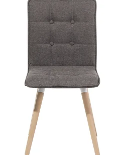 Tuolit<Beliani Tuoli Kangas Ruskeanharmaa 2 Kpl Brooklyn