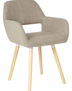 Tuolit<Beliani Tuoli Kangas Ruskeanharmaa 2 Kpl Chicago