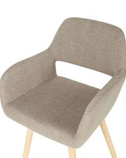 Tuolit<Beliani Tuoli Kangas Ruskeanharmaa 2 Kpl Chicago