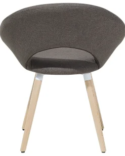 Tuolit<Beliani Tuoli Kangas Ruskeanharmaa 2 Kpl Roslyn