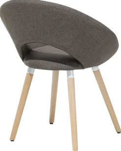 Tuolit<Beliani Tuoli Kangas Ruskeanharmaa 2 Kpl Roslyn