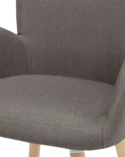 Cheap Beliani Tuoli Kangas Ruskeanharmaa 2 Kpl Brookville