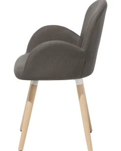 Cheap Beliani Tuoli Kangas Ruskeanharmaa 2 Kpl Brookville