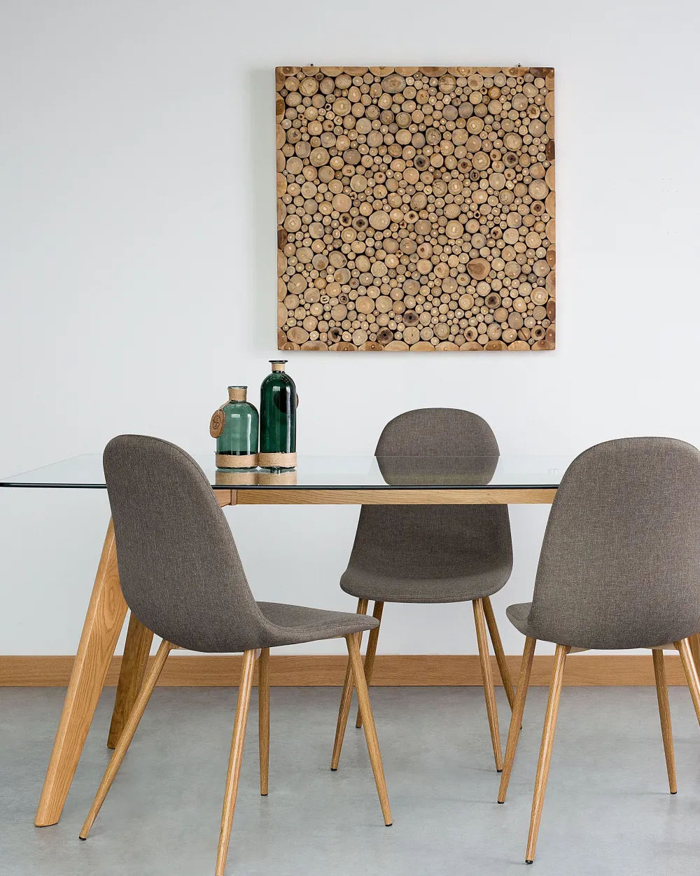 Tuolit<Beliani Tuoli Kangas Ruskeanharmaa 2 Kpl Bruce