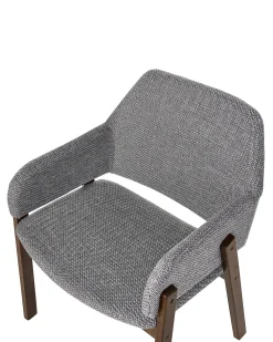 Discount Beliani Tuoli Kangas Tumma Puu/Harmaa 2 Kpl Albion