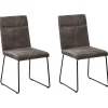 Tuolit<Beliani Tuoli Kangas Tummanharmaa 2 Kpl Nevada
