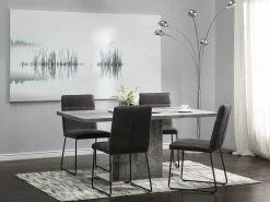 Tuolit<Beliani Tuoli Kangas Tummanharmaa 2 Kpl Nevada