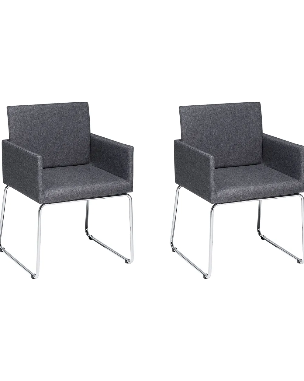 Clearance Beliani Tuoli Kangas Tummanharmaa 2 Kpl Gomez
