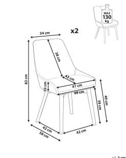 Discount Beliani Tuoli Kangas Tummanvihrea 2 Kpl Melfort