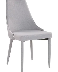 Tuolit<Beliani Tuoli Kangas Vaaleanharmaa 2 Kpl Camino