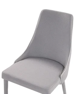 Tuolit<Beliani Tuoli Kangas Vaaleanharmaa 2 Kpl Camino