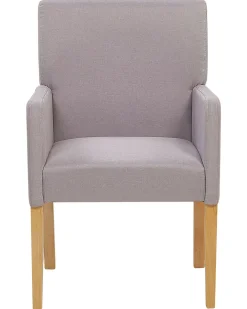 Tuolit<Beliani Tuoli Kangas Vaaleanharmaa Rockefeller