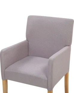 Tuolit<Beliani Tuoli Kangas Vaaleanharmaa Rockefeller