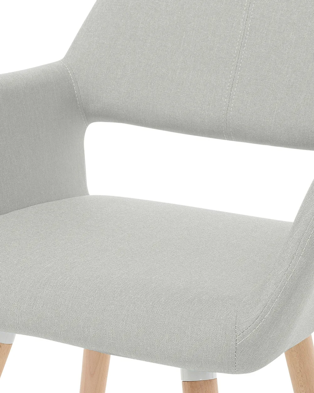 Sale Beliani Tuoli Kangas Vaaleanharmaa 2 Kpl Chicago