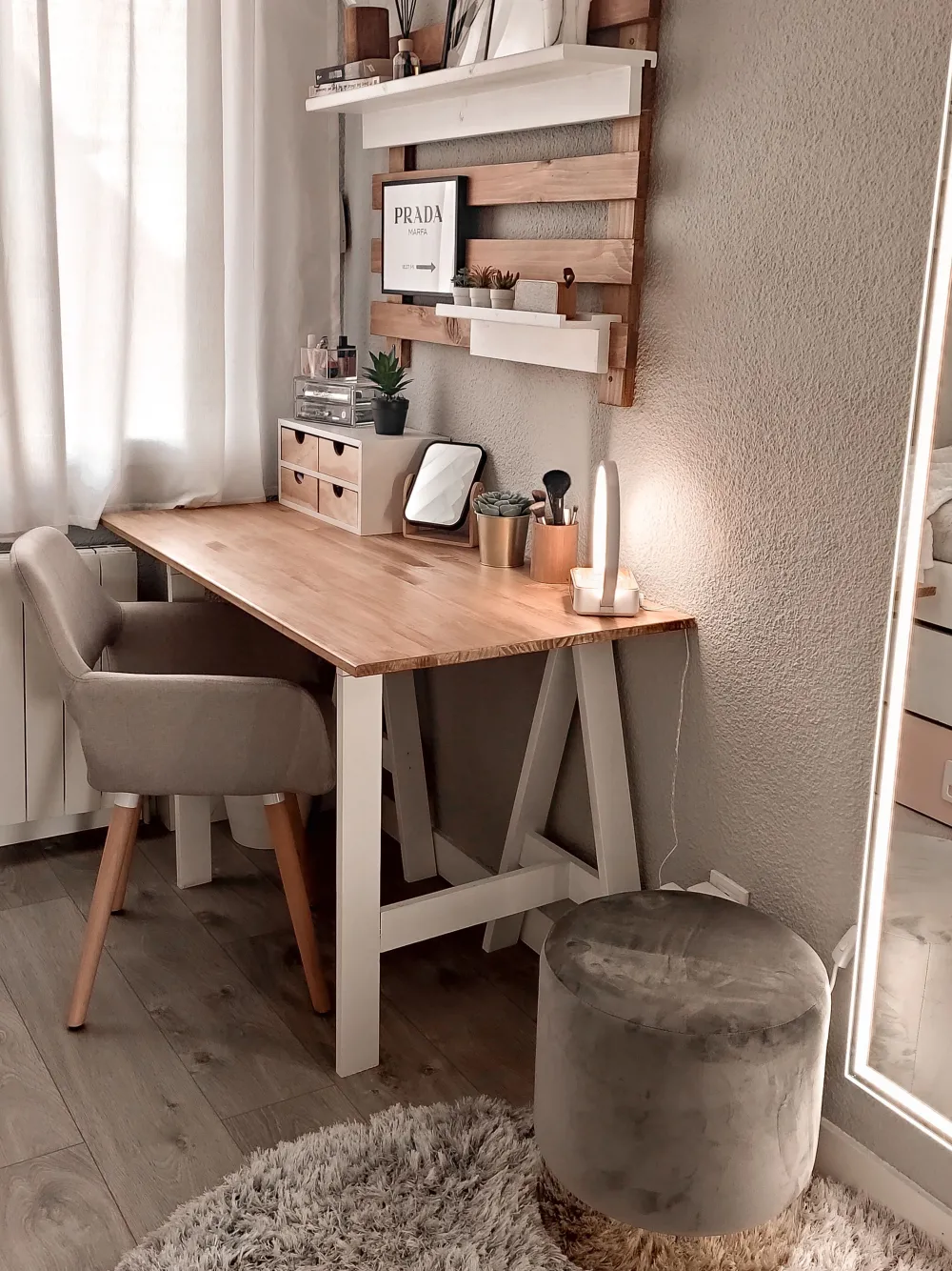 Sale Beliani Tuoli Kangas Vaaleanharmaa 2 Kpl Chicago