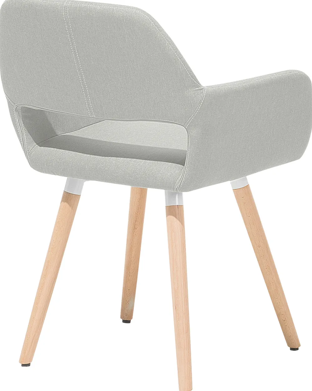 Sale Beliani Tuoli Kangas Vaaleanharmaa 2 Kpl Chicago