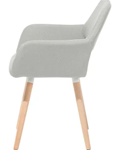 Sale Beliani Tuoli Kangas Vaaleanharmaa 2 Kpl Chicago