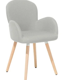 Tuolit<Beliani Tuoli Kangas Vaaleanharmaa 2 Kpl Brookville