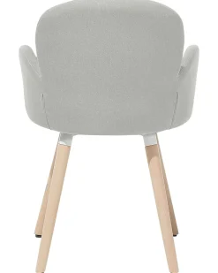 Tuolit<Beliani Tuoli Kangas Vaaleanharmaa 2 Kpl Brookville