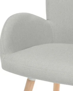 Tuolit<Beliani Tuoli Kangas Vaaleanharmaa 2 Kpl Brookville