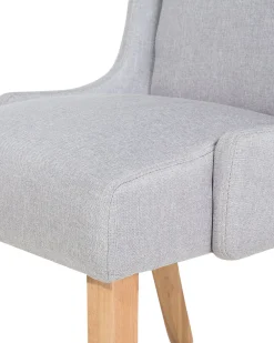 Flash Sale Beliani Tuoli Kangas Vaaleanharmaa 2 Kpl Chambers