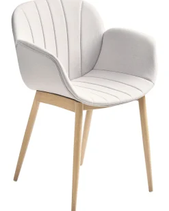 Tuolit<Beliani Tuoli Kangas Vaaleanharmaa 2 Kpl Alice