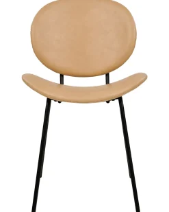 Best Sale Beliani Tuoli Keinonahka Hiekanruskea 2 Kpl Luana