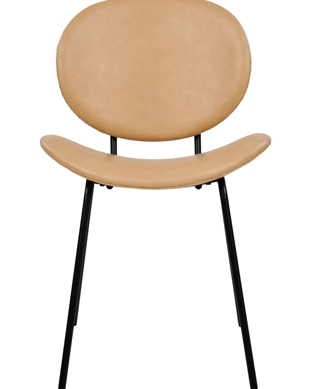 Best Sale Beliani Tuoli Keinonahka Hiekanruskea 2 Kpl Luana