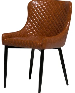 Tuolit<Beliani Tuoli Keinonahka Kullanruskea 2 Kpl Solano