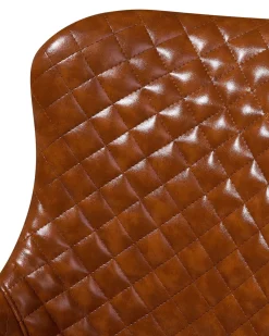 Tuolit<Beliani Tuoli Keinonahka Kullanruskea 2 Kpl Solano