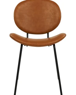 Tuolit<Beliani Tuoli Keinonahka Kullanruskea 2 Kpl Luana