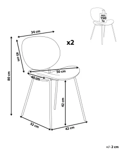 Tuolit<Beliani Tuoli Keinonahka Kullanruskea 2 Kpl Luana