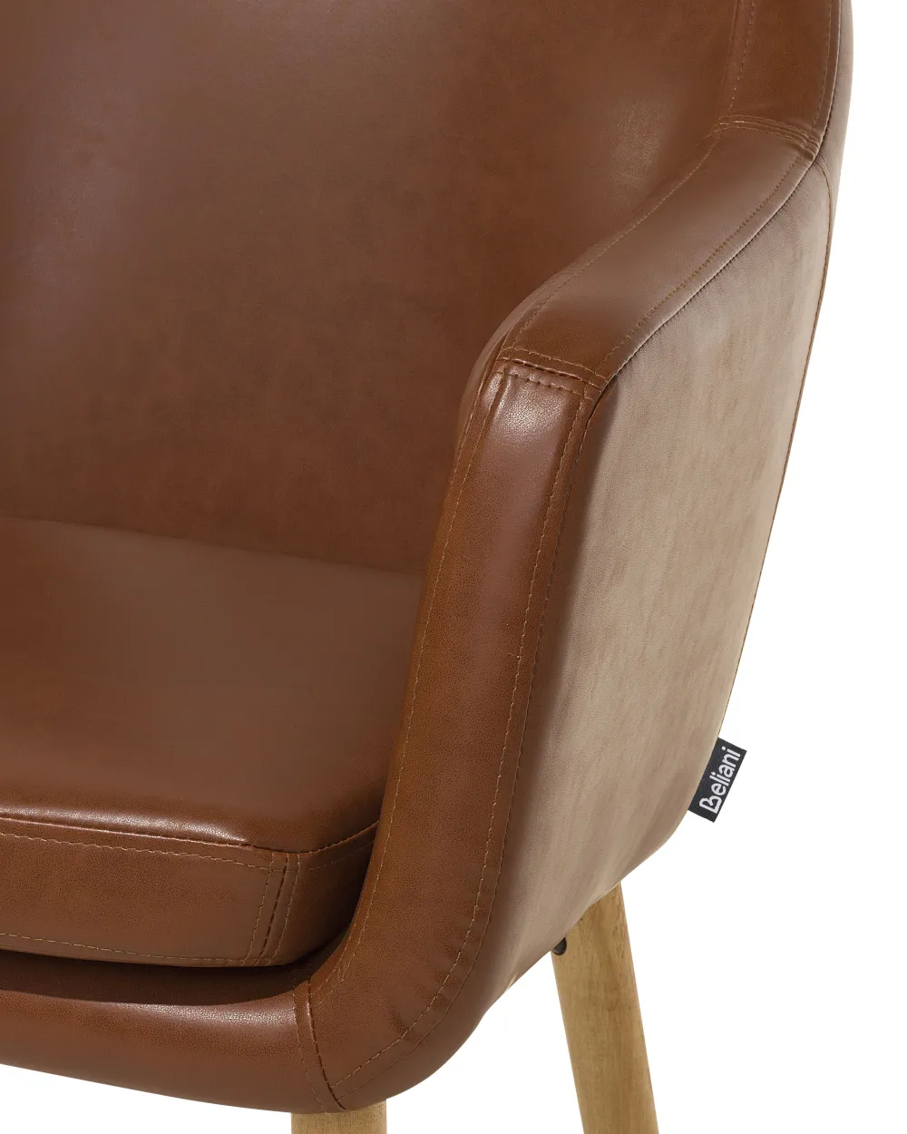 Online Beliani Tuoli Keinonahka Kullanruskea Yorkville