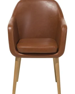 Online Beliani Tuoli Keinonahka Kullanruskea Yorkville