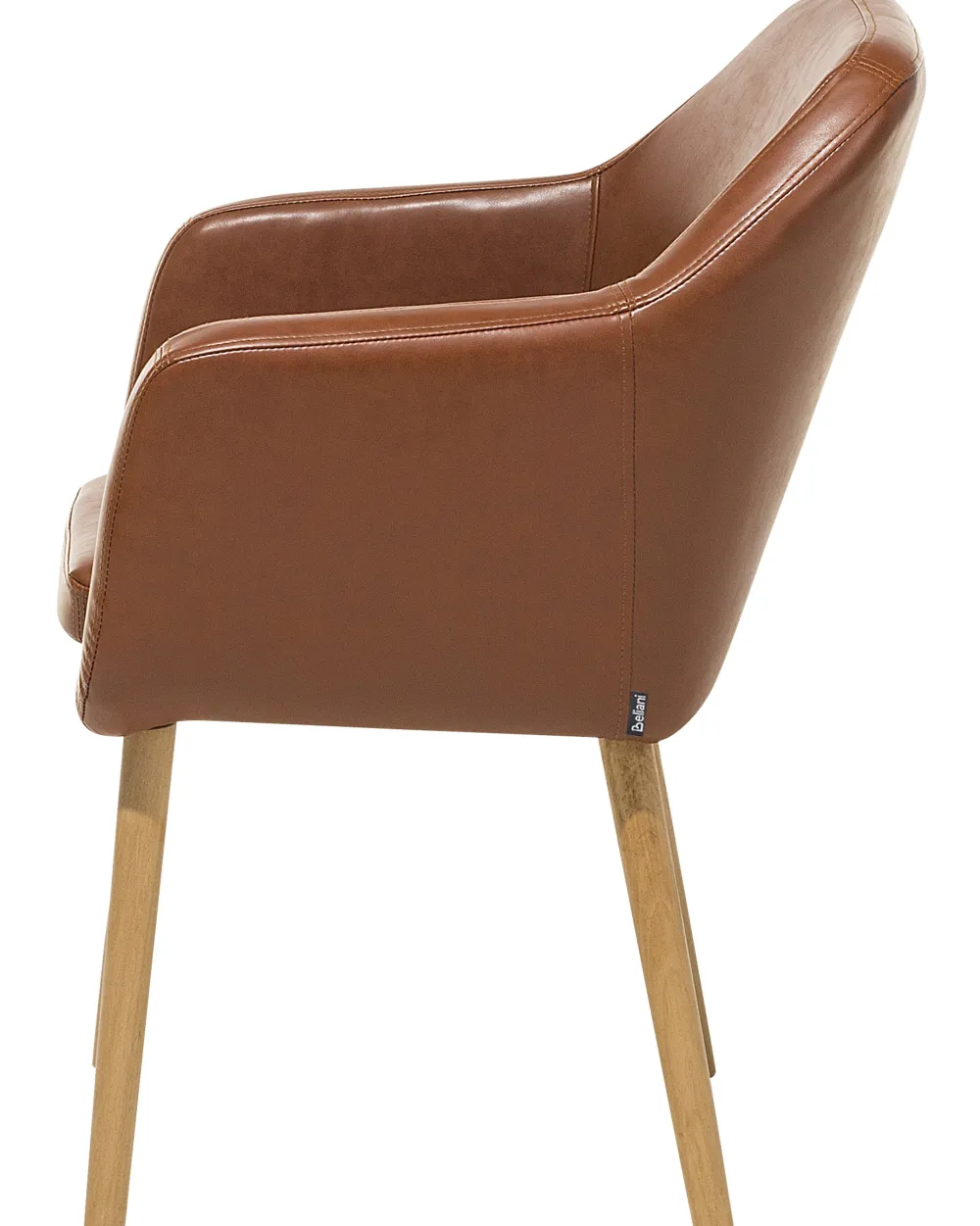 Online Beliani Tuoli Keinonahka Kullanruskea Yorkville