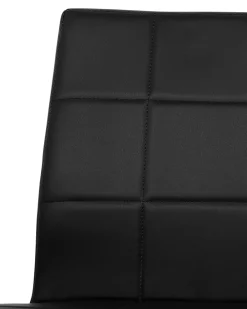 Tuolit<Beliani Tuoli Keinonahka Musta 2 Kpl Kiron