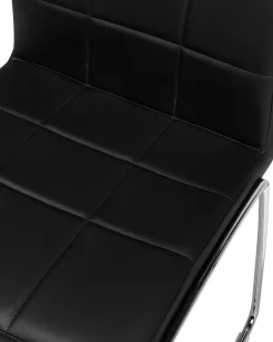 Tuolit<Beliani Tuoli Keinonahka Musta 2 Kpl Kiron