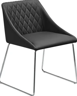 Tuolit<Beliani Tuoli Keinonahka Musta 2 Kpl Arcata