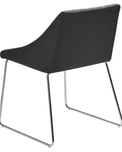 Tuolit<Beliani Tuoli Keinonahka Musta 2 Kpl Arcata