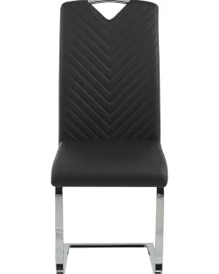 Cheap Beliani Tuoli Keinonahka Musta 2 Kpl Picknes